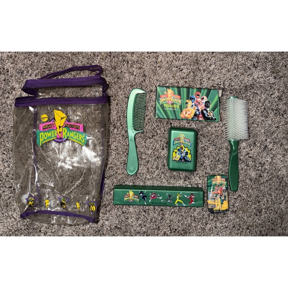 Vintage‎ Saban Power Rangers Kid Care Bathroom Kit Set 1994 *missing cup*